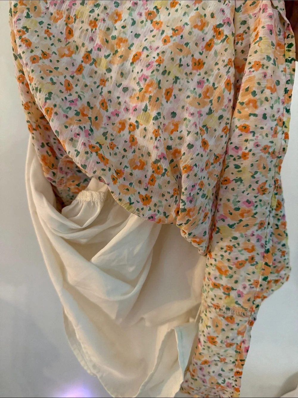 Worn Once! ✨ Girls Floral Sundress - Orange Multi • 4T